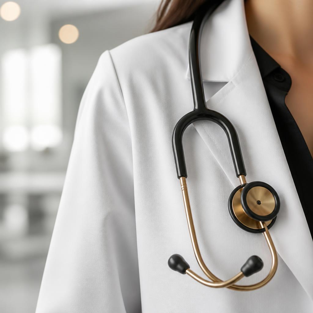 Profissional ajustando luva de procedimento em ambiente hospitalar